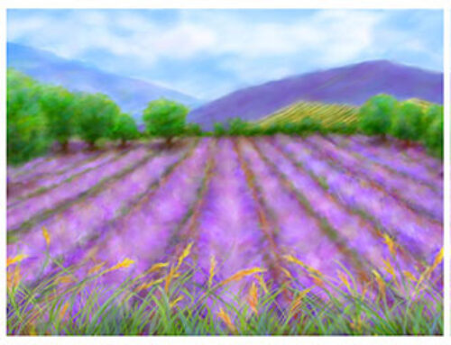 Painting of a Lavender Field